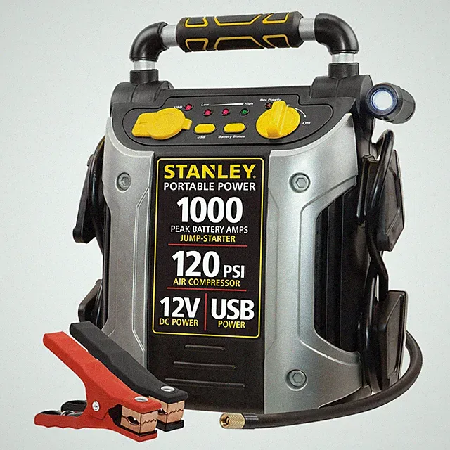 1000A Peak 12V Rechargeable Jump Starter, Air Compressor J5C09