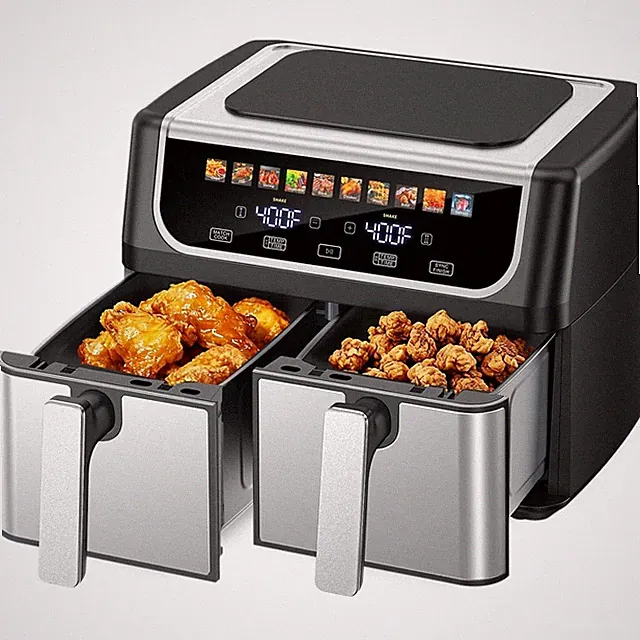 Dual Basket Air Fryer 9.5 Quart Large Air Fryer with Double Basket TEMP Control