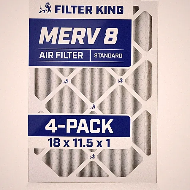 Filter King 18x11.5x1 Air Filter 4-PACK MERV 8 Actual Size 18 x 11.5 x .75"