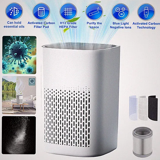 H13 HEPA Dual Action Air Purifiers Air Cleaner Washable for Home Large Room