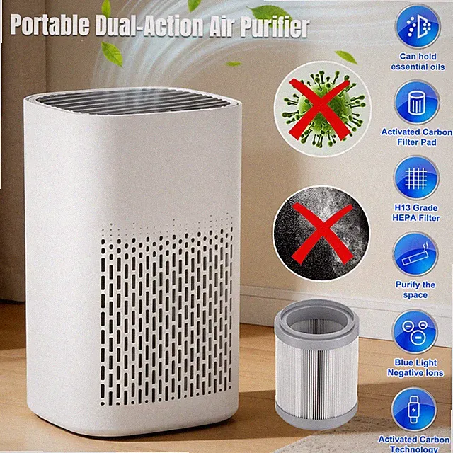 HEPA Air Purifier Air Cleaner for Allergies Smoke Mold Odor Dust For Home Room