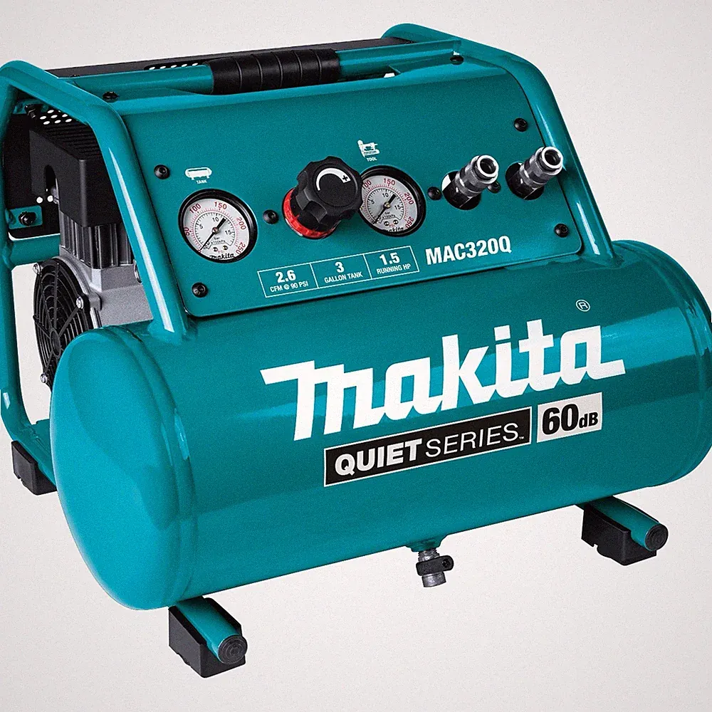 Makita MAC320Q Quiet Series 1-1/2 HP, 3 Gallon, Oil-Free Electric Air Compressor