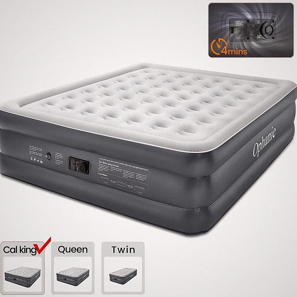 Ophanie AMH3V126 King Air Mattress 18-Inch Elevated Inflatable Bed with Built-in