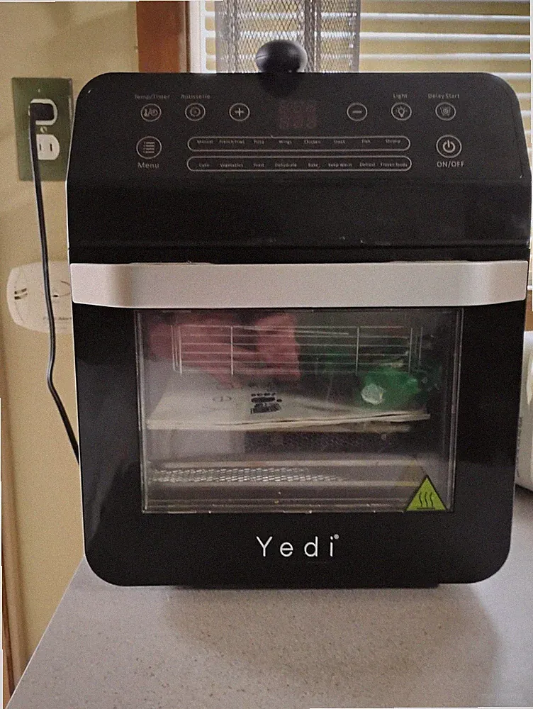 Yedi Total Package 18-in-1 Air Fryer Oven, Rotisserie, Dehydrator, 12.7qt, Black